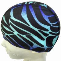 Шапочка для плавания взрослая полиэстер (сине/голубая) C33689