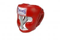 Шлем боксерский TWINS HGL-6 (кожа) (красный) размер L