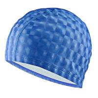 Шапочка для плавания ПУ одноцветная 3D (Синий) B31517-1