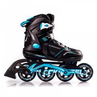 Роликовые коньки женские BLACKWHEELS Slalom. Цвет: черный/синий, размер 37