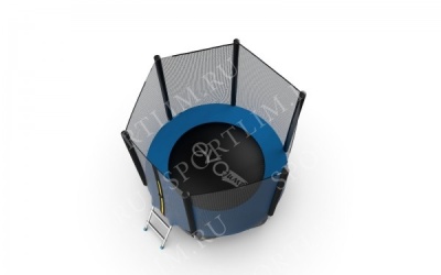 Батут с внешней сеткой и лестницей EVO JUMP External 6ft (Blue)