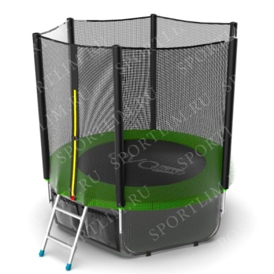Батут с внешней сеткой и лестницей EVO JUMP External 6ft (Green)
